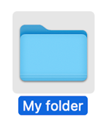 Folder icon in macOS
