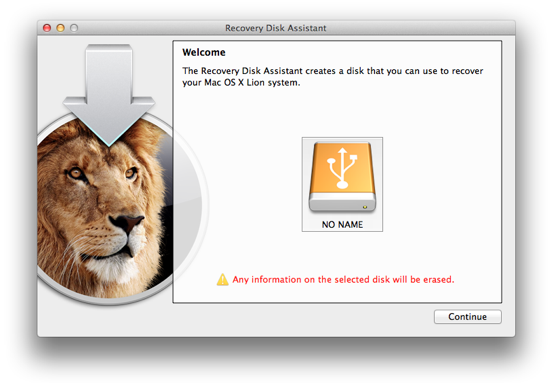 OS X Recovery Disk Assistant