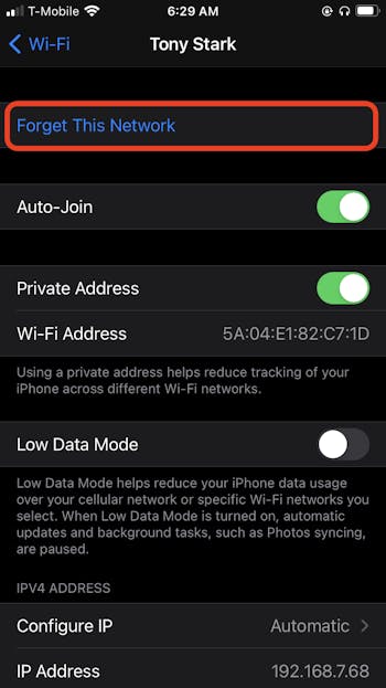 Tell Your iPhone to Forget a Wireless Network | Macinstruct