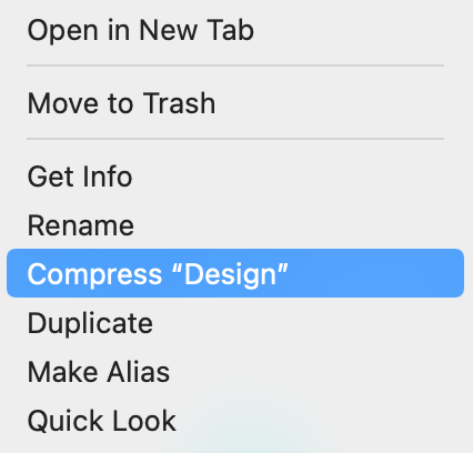 how to compress a folder on mac