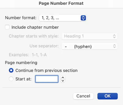 Adding page numbers <a href=