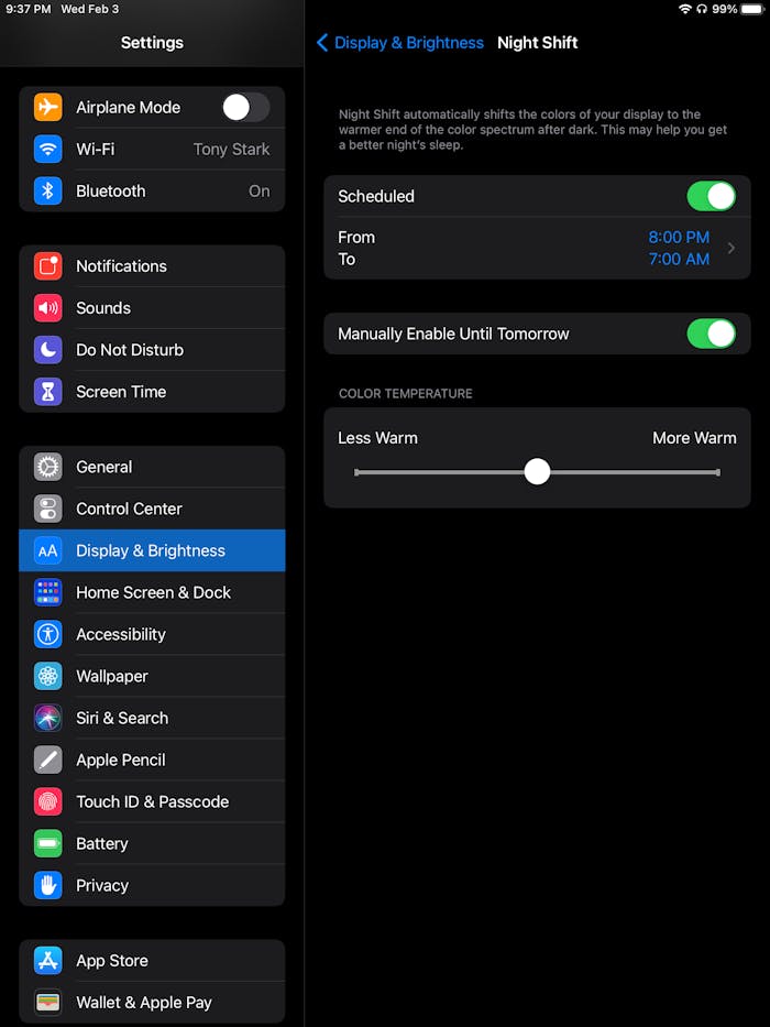 How to Enable Night Shift on Your iPad | Macinstruct