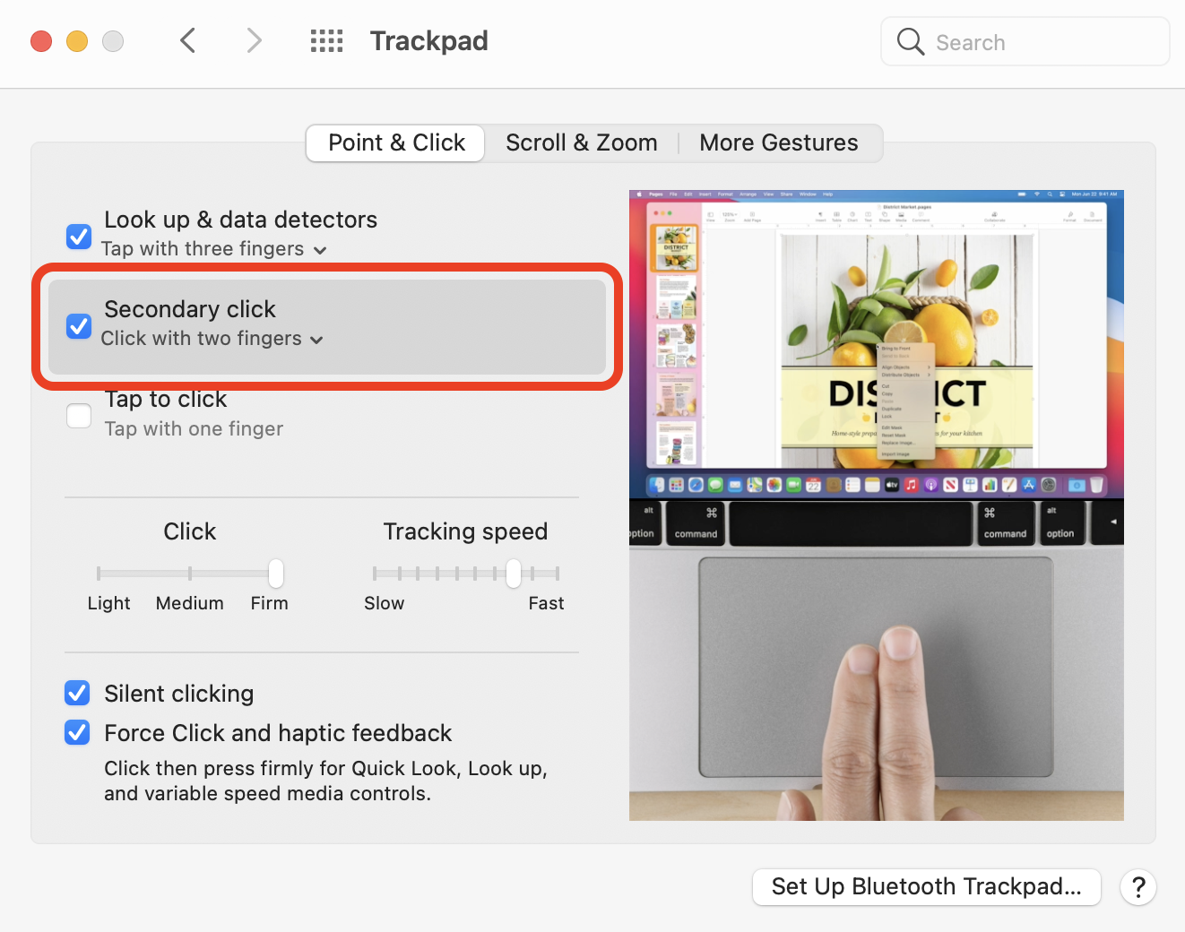 enable right click on mac trackpad sierra