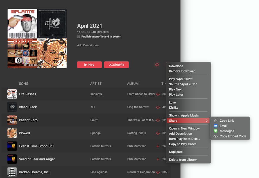 How to Share an Apple Music Playlist on a Mac | Macinstruct