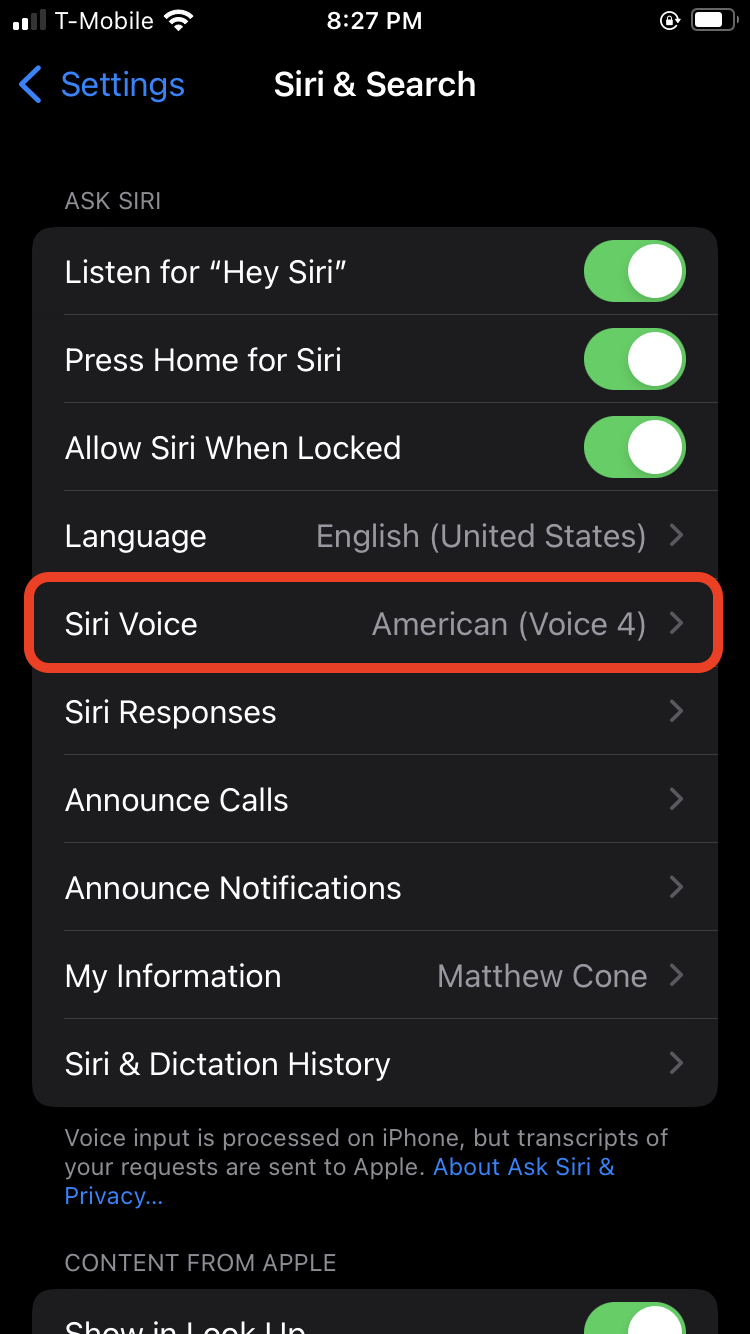 how to change your siri voice