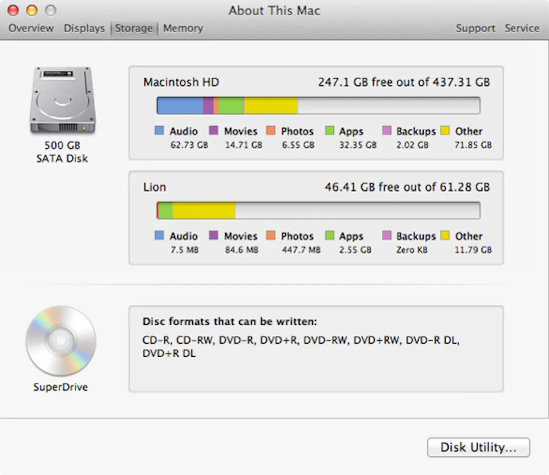 Check the Available Hard Drive Space on a Mac | Macinstruct