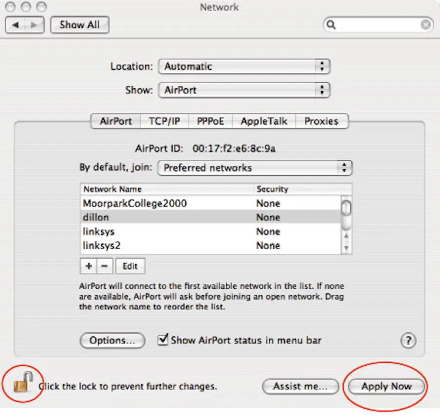 How to Specify Default AirPort Networks | Macinstruct