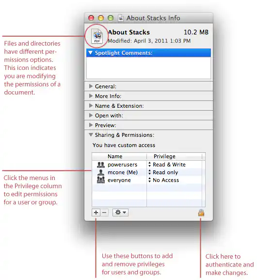 How To Set File Permissions In Mac OS X Macinstruct