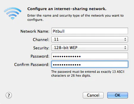 Using your Mac as a wireless router